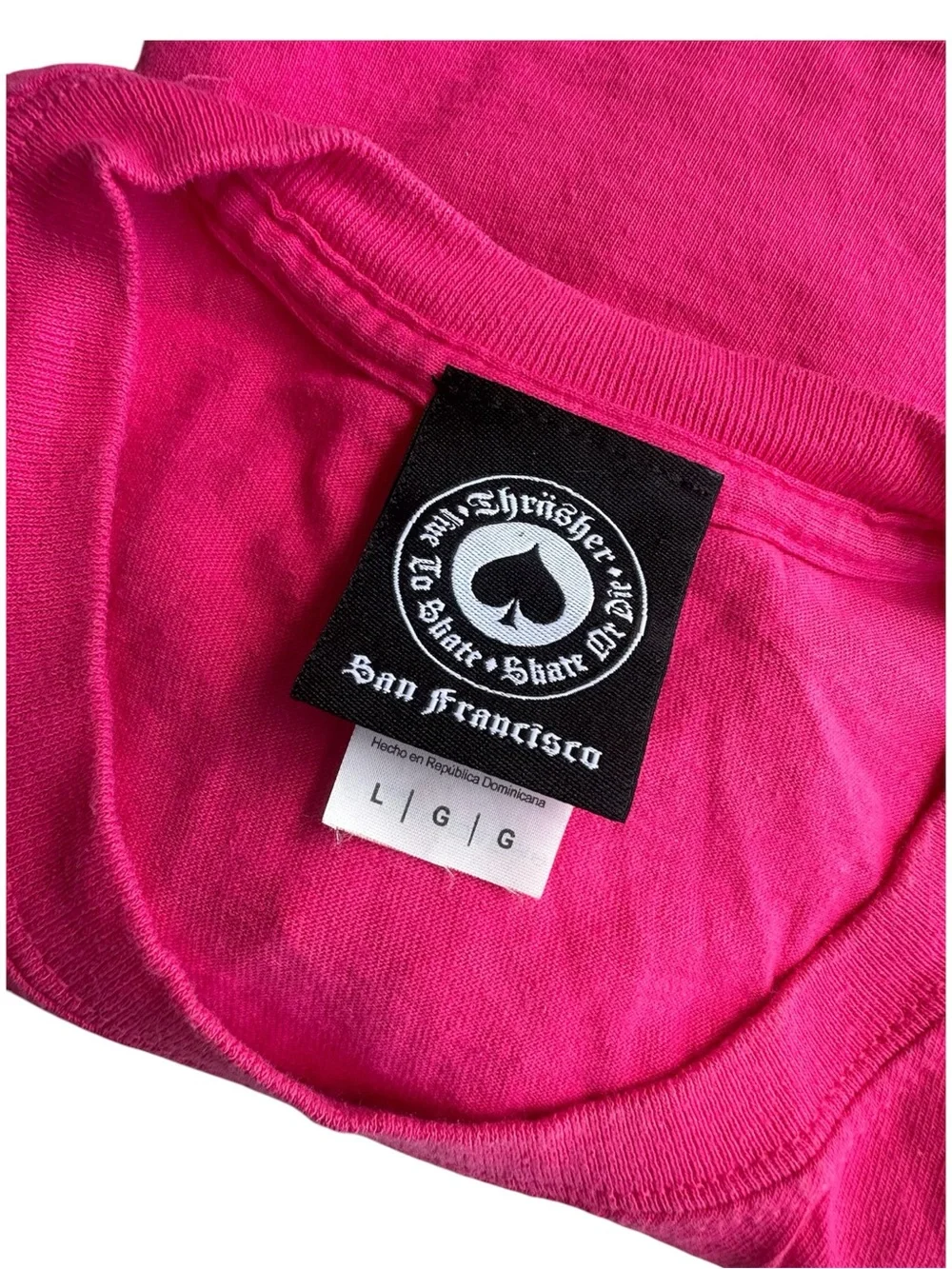 Thrasher Hot Pink Short Sleeve Tee with Yellow Logo - Thrasher - Picture 4 of 6